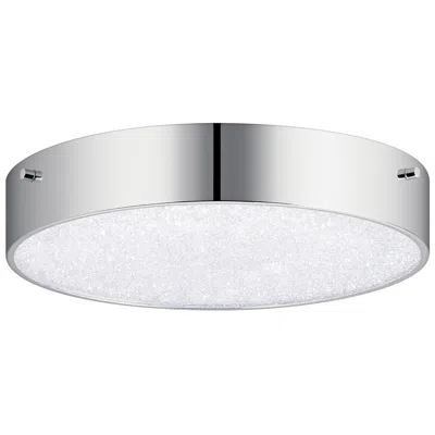 Elan Crystal Moon 11 3/4" Wide Chrome Led Ceiling Light