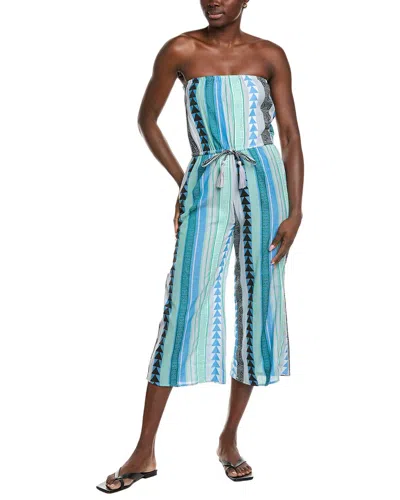 Elan Culotte Romper In Blue