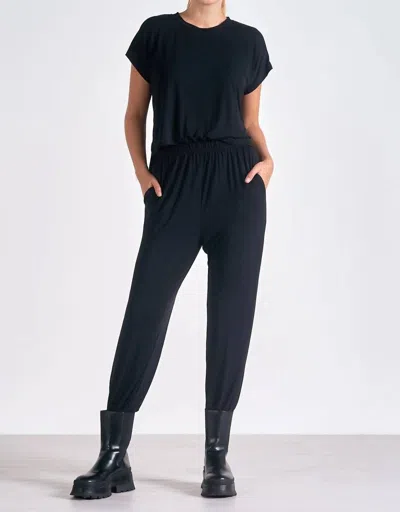 Elan Cut Out Jumpsuit In Black