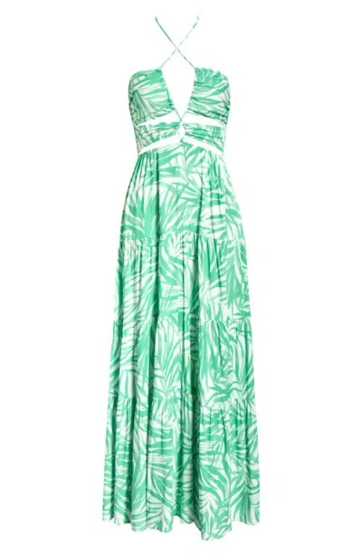 Elan Cutout Cover-up Maxi Dress In Green