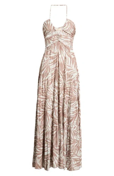 Elan Cutout Cover-up Maxi Dress In Multi