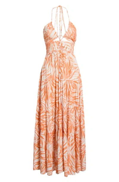 Elan Cutout Cover-up Maxi Dress In Multi