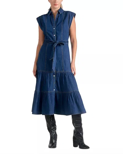 Elan Daria Denim Midi Dress In Multi