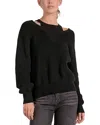 Elan Deep V Neck Sweater In Black
