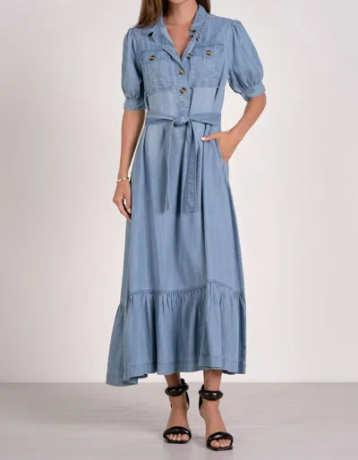 Elan Demi Maxi Dress In Denim Blue