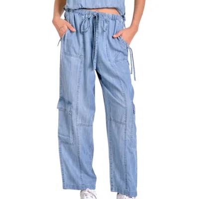 ELAN DENIM CARGO PANT IN BLUE