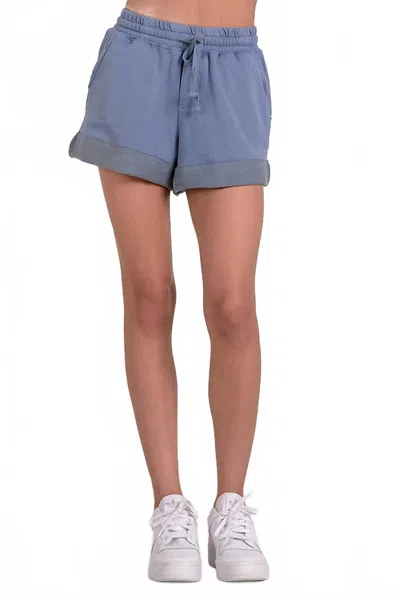 Elan Denim Cuffed Short In Blue
