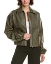 Elan Denim Jacket In Green
