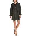 Elan Denim Shirt Dress In Black