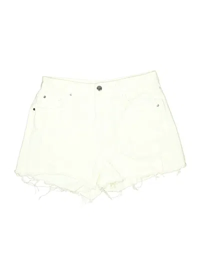 Pre-owned Elan Denim Shorts In Ivory