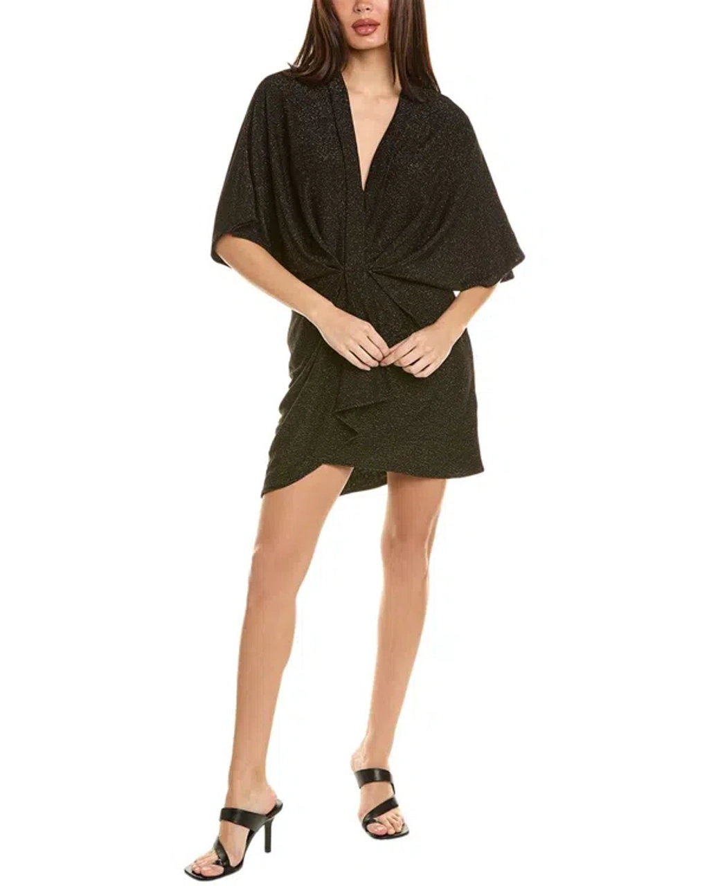 elan dolman sleeve glitter dress Sparkle Dolman Sleeve Dress In Black