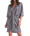 Elan Dolman Dress In Dark Grey In Gray