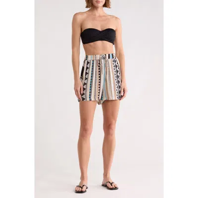 Elan Drawstring Cover-up Shorts In Multi