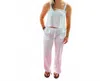 Elan Drawstring Sheer Pant In White In White