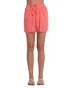 Elan Cover-up Shorts In Coral