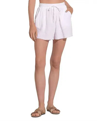 Elan Drawstring Swim Cover-up Shorts In White