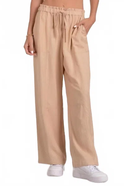 Elan Effortless Comfort Wide-leg Pants In Sand In Neutral