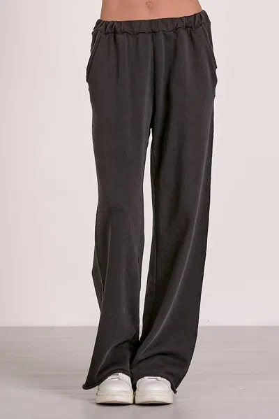 Elan Elastic Wide Leg Pant In Black