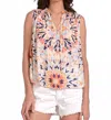 Elan Sleeveless Kaleidoscope Top In Multicolor In Multi