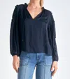 Shop Elan Elsa Top In Navy In Blue