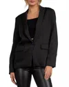 Elan Embellished Sleeve Blazer In Black In Black