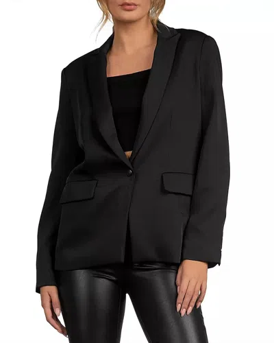 Elan Embellished Sleeve Blazer In Black