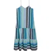 Elan Embroidered Tiered Cotton Blend Cover-up Maxi Dress In Blue