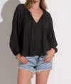 Elan V Neck Swim Cover-up Top In Black