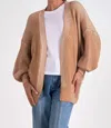 Elan Femy Sweater Cardigan In Tan In Multi