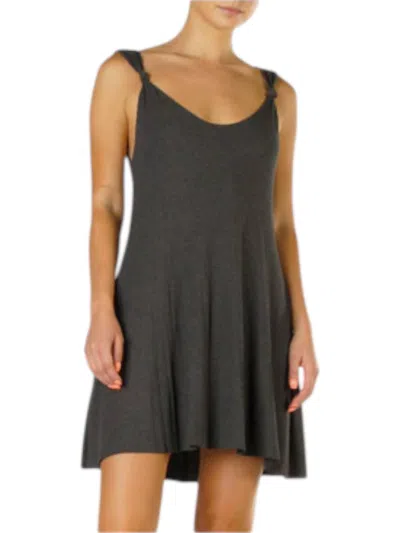 Elan Flared Dress In Grey In Black