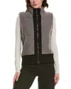 Elan Fleece Vest In Gray