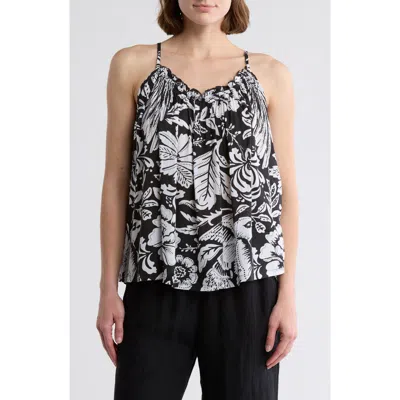 Elan Floral Flowy Cover-up Camisole