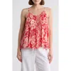 Elan Floral Flowy Cover-up Camisole
