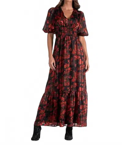 Elan Floral Maxi Dress In Red