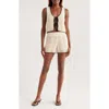 Elan Flowy Cotton Blend Cover-up Shorts In Neutral