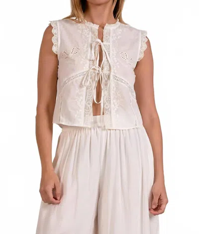 Elan Fly Away Top In White