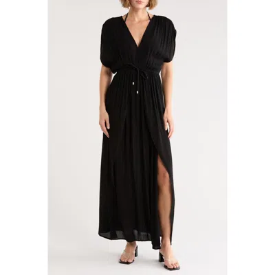 Elan Gauze Cover-up Maxi Dress In Animal Print