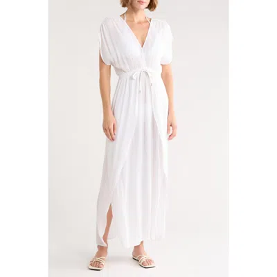 Elan Gauze Cover-up Maxi Dress In White