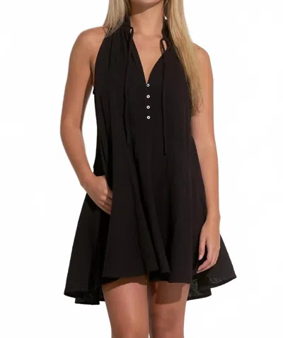 Elan Gauze Mini Dress In Black