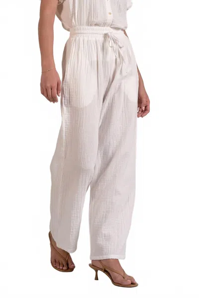 Elan Gauzy Pants In White