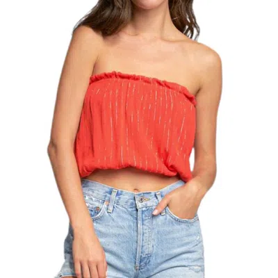 Elan Georgia Tube Top In Red In Orange