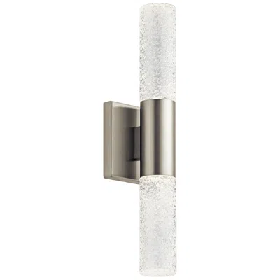 Elan Glacial Glow™ 12 3/4"h Nickel 2-led Wall Sconce