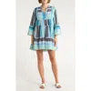 Elan Grecian Cover-up Dress In Blue