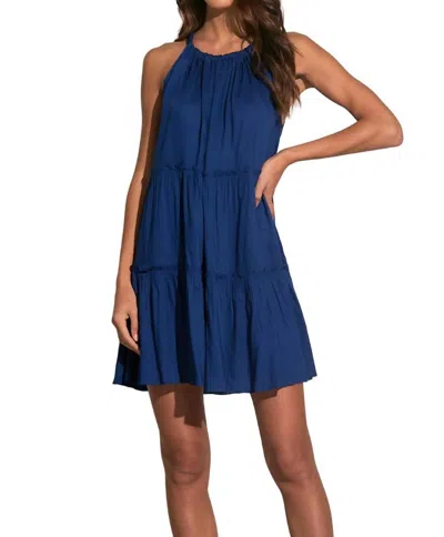 Elan Halter Dress In Royal In Blue