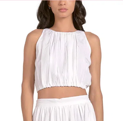 Elan Halter Elastic Top In White