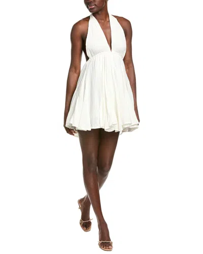 Elan Halter Flair Dress In White