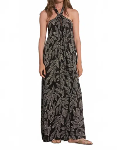 Elan Halter Maxi Dress In Black