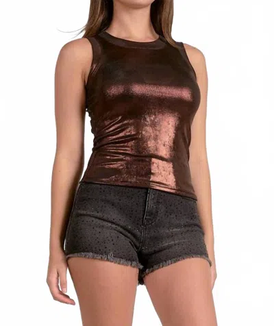 Elan Harper Tank In Chocolate In Brown