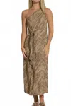 Elan Havana One-shoulder Dress In Natural In Brown