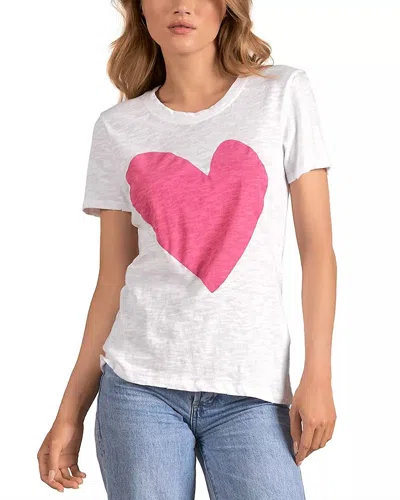 ELAN HEART GRAPHIC TEE IN WHITE/PINK